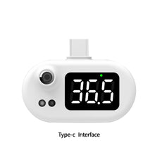 Load image into Gallery viewer, Portable Mini Cell Phone Thermometer Infrared Thermometer LED Digital Display Non-Contact Temperature USB/Type C Interface Compatible with Android Apple Phone

