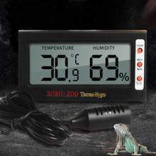 Load image into Gallery viewer, Reptile Tank Digital Temperature &amp; Humidity Meter Large LCD Screen Thermometer Hygrometer Temp Humidity Monitor Meter for Lizard Tortoise Fish Keeping
