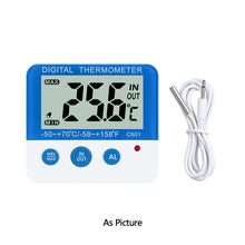 Load image into Gallery viewer, Indoor &amp; Outdoor Digital Temperature Meter with Alarm LCD Thermometer Temp Monitor Gauge for Refrigerator
