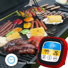 Load image into Gallery viewer, Digital Meat Thermometer for Cooking LCD Touchscreen Food Thermometer Kitchen Timer with Backlight BBQ Oven Cooking Thermometer
