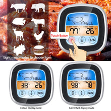 Load image into Gallery viewer, Digital Meat Thermometer for Cooking LCD Touchscreen Food Thermometer Kitchen Timer with Backlight BBQ Oven Cooking Thermometer
