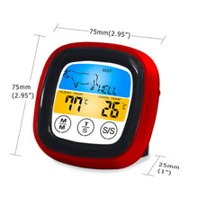 Load image into Gallery viewer, Digital Meat Thermometer for Cooking LCD Touchscreen Food Thermometer Kitchen Timer with Backlight BBQ Oven Cooking Thermometer
