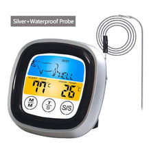 Load image into Gallery viewer, Digital Meat Thermometer for Cooking LCD Touchscreen Food Thermometer Kitchen Timer with Backlight BBQ Oven Cooking Thermometer
