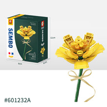 Load image into Gallery viewer, Flower Building Blocks Bricks 3D Model Toy Home Decoration Floral Plant Chrysanthemum Rose Flower Assembly Brick Girl Toy Child Gift
