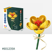 Load image into Gallery viewer, Flower Building Blocks Bricks 3D Model Toy Home Decoration Floral Plant Chrysanthemum Rose Flower Assembly Brick Girl Toy Child Gift
