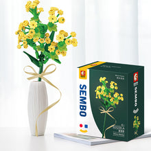 Load image into Gallery viewer, Flower Building Blocks Bricks 3D Model Toy Home Decoration Floral Plant Chrysanthemum Rose Flower Assembly Brick Girl Toy Child Gift
