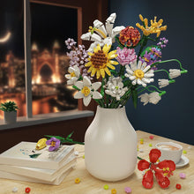 Load image into Gallery viewer, Flower Building Blocks Bricks 3D Model Toy Home Decoration Floral Plant Chrysanthemum Rose Flower Assembly Brick Girl Toy Child Gift
