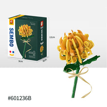 Load image into Gallery viewer, Flower Building Blocks Bricks 3D Model Toy Home Decoration Floral Plant Chrysanthemum Rose Flower Assembly Brick Girl Toy Child Gift
