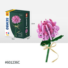 Load image into Gallery viewer, Flower Building Blocks Bricks 3D Model Toy Home Decoration Floral Plant Chrysanthemum Rose Flower Assembly Brick Girl Toy Child Gift

