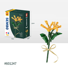 Load image into Gallery viewer, Flower Building Blocks Bricks 3D Model Toy Home Decoration Floral Plant Chrysanthemum Rose Flower Assembly Brick Girl Toy Child Gift
