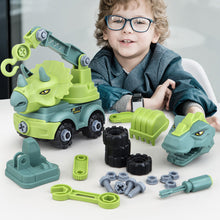 Load image into Gallery viewer, Children's Assembly Construction Toy Dinosaur Engineering Car Excavator Truck Educational DIY Model Car Toys for Kids Boy Child Gifts
