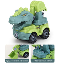 Load image into Gallery viewer, Children's Assembly Construction Toy Dinosaur Engineering Car Excavator Truck Educational DIY Model Car Toys for Kids Boy Child Gifts
