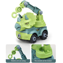 Load image into Gallery viewer, Children's Assembly Construction Toy Dinosaur Engineering Car Excavator Truck Educational DIY Model Car Toys for Kids Boy Child Gifts
