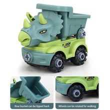 Load image into Gallery viewer, Children's Assembly Construction Toy Dinosaur Engineering Car Excavator Truck Educational DIY Model Car Toys for Kids Boy Child Gifts
