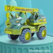 Load image into Gallery viewer, Children Dinosaur Engineering Car Toys Kids Large Size Transport Excavator Vehicles Carrier Truck Toy Pull Back Vehicle Gifts
