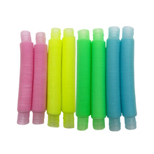 Load image into Gallery viewer, Luminous Pop Tubes Fidget Toy Stress Relieve Toys Children Autism Stress Relieve Plastic Bellows Kids Squeeze Toy Gifts
