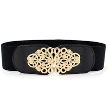 Load image into Gallery viewer, Women Elastic Waist Belt Versatile Elastic Decorative Wide Belt Dress Skirt Waist Elastic Belts
