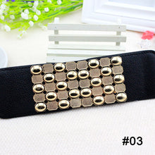 Load image into Gallery viewer, Women Elastic Waist Belt Versatile Elastic Decorative Wide Belt Dress Skirt Waist Elastic Belts
