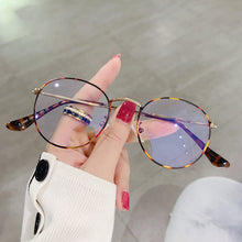 Load image into Gallery viewer, Art Style Anti-blue Light Flat Glasses Metal Frame Glasses Blocking Filter Computer Glasses Transparent Glasses
