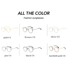 Load image into Gallery viewer, Art Style Anti-blue Light Flat Glasses Metal Frame Glasses Blocking Filter Computer Glasses Transparent Glasses
