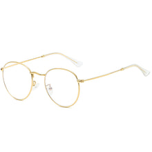 Load image into Gallery viewer, Art Style Anti-blue Light Flat Glasses Metal Frame Glasses Blocking Filter Computer Glasses Transparent Glasses
