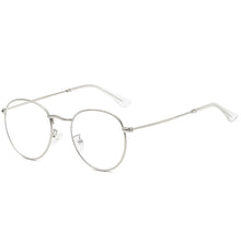 Load image into Gallery viewer, Art Style Anti-blue Light Flat Glasses Metal Frame Glasses Blocking Filter Computer Glasses Transparent Glasses
