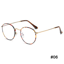 Load image into Gallery viewer, Art Style Anti-blue Light Flat Glasses Metal Frame Glasses Blocking Filter Computer Glasses Transparent Glasses
