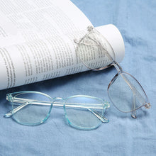 Load image into Gallery viewer, Retro Flat Glasses Fashion Comfortable Lightweight Frame Anti-Blue Light Glasses Transparent Glasses
