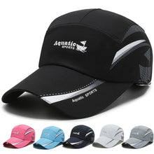 Load image into Gallery viewer, Quick-drying Baseball Cap Casual Peaked Cap Gauze Stitching Cap Women Men Cotton Adjustable Cap
