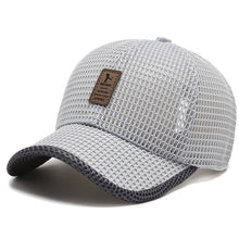 Load image into Gallery viewer, Men Baseball Cap Outdoor Sun Hat Breathable Mesh Peaked Cap Sunscreen Cap Adjustable Cotton Casual Cap

