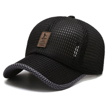 Load image into Gallery viewer, Men Baseball Cap Outdoor Sun Hat Breathable Mesh Peaked Cap Sunscreen Cap Adjustable Cotton Casual Cap
