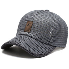 Load image into Gallery viewer, Men Baseball Cap Outdoor Sun Hat Breathable Mesh Peaked Cap Sunscreen Cap Adjustable Cotton Casual Cap
