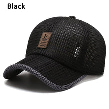 Load image into Gallery viewer, Men Baseball Cap Outdoor Sun Hat Breathable Mesh Peaked Cap Sunscreen Cap Adjustable Cotton Casual Cap
