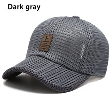 Load image into Gallery viewer, Men Baseball Cap Outdoor Sun Hat Breathable Mesh Peaked Cap Sunscreen Cap Adjustable Cotton Casual Cap

