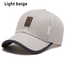 Load image into Gallery viewer, Men Baseball Cap Outdoor Sun Hat Breathable Mesh Peaked Cap Sunscreen Cap Adjustable Cotton Casual Cap
