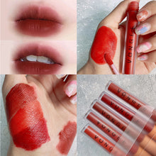 Load image into Gallery viewer, 5pcs/set Velvet Lip Gloss Matte Lip Gloss Long Lasting Moisture Lip Gloss Lipstick Lips Makeup Cosmetic
