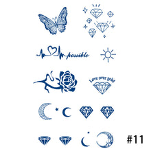 Load image into Gallery viewer, Herbal Tattoo Sticker Plant Semi Permanent Waterproof Tattoo Sticker Body Art Tattoo Sticker For Women Men
