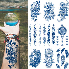 Load image into Gallery viewer, Herbal Tattoo Sticker Plant Waterproof Long Lasting Tattoo Sticker Body Art Tattoo Sticker For Women Men
