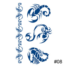 Load image into Gallery viewer, Herbal Tattoo Sticker Plant Semi Permanent Waterproof Tattoo Sticker Body Art Tattoo Sticker For Women Men
