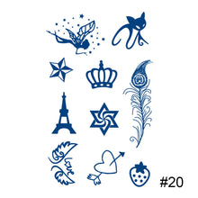 Load image into Gallery viewer, Herbal Tattoo Sticker Plant Semi Permanent Waterproof Tattoo Sticker Body Art Tattoo Sticker For Women Men
