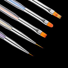 Load image into Gallery viewer, 5pcs/set Nail Art Pen Aurora Paint Pen Nail Smudge Pen Manicure Draw Paint Pen Nail Art Brush Nail Tool
