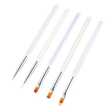 Load image into Gallery viewer, 5pcs/set Nail Art Pen Aurora Paint Pen Nail Smudge Pen Manicure Draw Paint Pen Nail Art Brush Nail Tool
