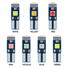 Load image into Gallery viewer, 10Pcs Car Interior Lights Dashboard T5 Led Bulb Led Canbus Warming Indicator Wedge Auto Instrument Lamp 12V W3W W1.2W
