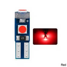 Load image into Gallery viewer, 10Pcs Car Interior Lights Dashboard T5 Led Bulb Led Canbus Warming Indicator Wedge Auto Instrument Lamp 12V W3W W1.2W
