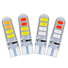Load image into Gallery viewer, 2Pcs Car LED Lamp Dual Color T10 5630 8smd Flash Lamp T10 Silicone Lamp Bulb Accessories
