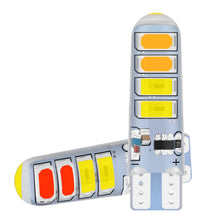 Load image into Gallery viewer, 2Pcs Car LED Lamp Dual Color T10 5630 8smd Flash Lamp T10 Silicone Lamp Bulb Accessories
