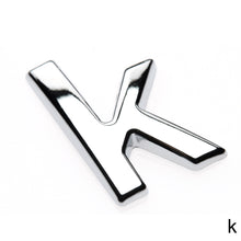 Load image into Gallery viewer, 1Pc 3D Metal Sticker DIY Car Decals Lower Case Letter Number Stickers Waterproof Exterio Alphabet Customize For Motorcycle
