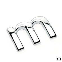 Load image into Gallery viewer, 1Pc 3D Metal Sticker DIY Car Decals Lower Case Letter Number Stickers Waterproof Exterio Alphabet Customize For Motorcycle
