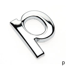 Load image into Gallery viewer, 1Pc 3D Metal Sticker DIY Car Decals Lower Case Letter Number Stickers Waterproof Exterio Alphabet Customize For Motorcycle
