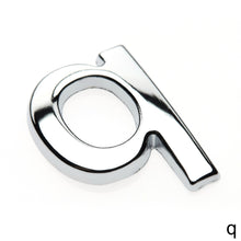 Load image into Gallery viewer, 1Pc 3D Metal Sticker DIY Car Decals Lower Case Letter Number Stickers Waterproof Exterio Alphabet Customize For Motorcycle
